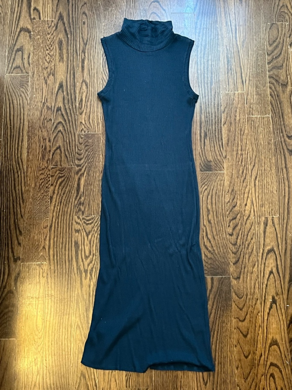 Bordeaux (Anthropologie) Sleeveless Ribbed Turtleneck Midi Dress